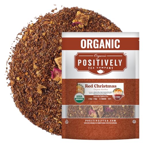 Organic Positively Tea Company, Red Christmas Rooibos Tea, Loose Leaf, 16 Ounce
