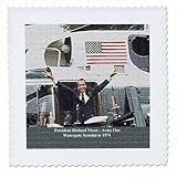 Square dimensions (in inches): 6 L x 6 W, image dimensions (in inches): 4 L x 4 W 100% poloyester; image is soft to touch. Made in USA Edges have pinking shear cut Image will not fade with washing. Image not a transfer, part of material