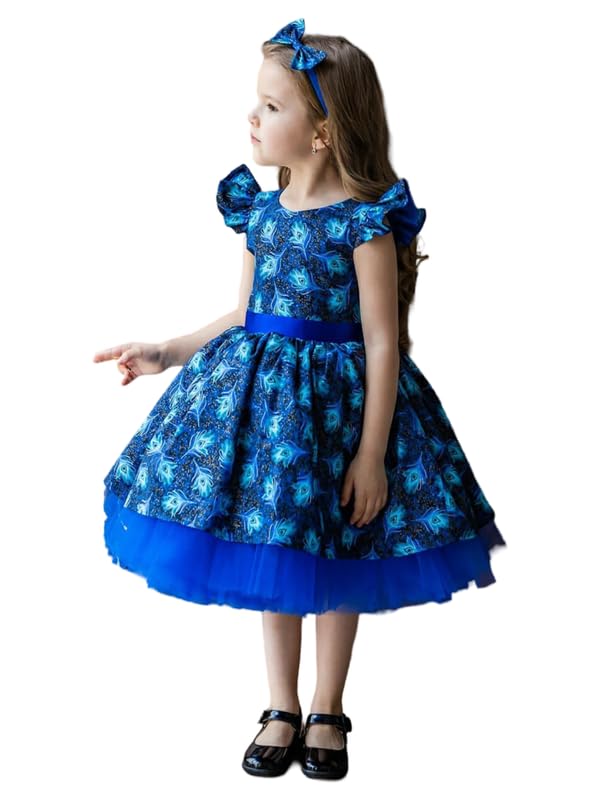 Image of Niren Enterprise Multipatteren Baby Girl's Knee Length Frocks with Digital Prints