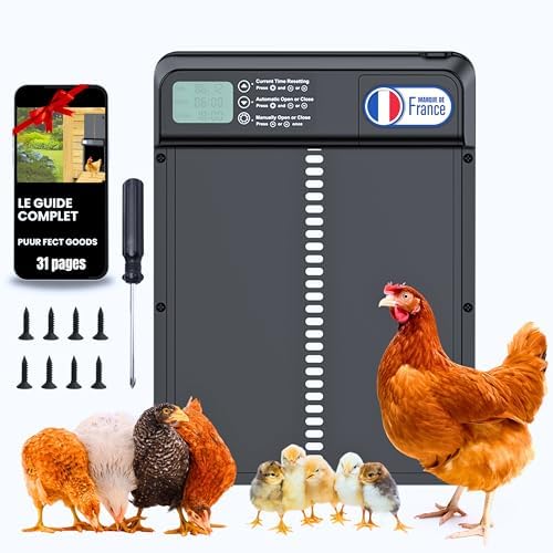 Porte Automatique Poulailler Programmable - Kinjisko Avec Minuterie LCD