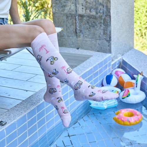 Image of Dr. Motion Compression Knee High Socks for Women - 4 Pairs Pack