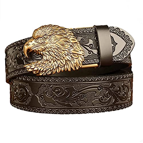 Ceinture en cuir cowboy western de qualité supérieure à boucle automatique gravée 35 mm