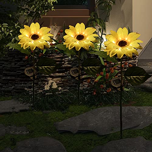 LOVIVER 2 Pacotes de Energia Solar Girassol Luz de Jardim Ao Ar Livre Caminho de Quintal à Prova D'