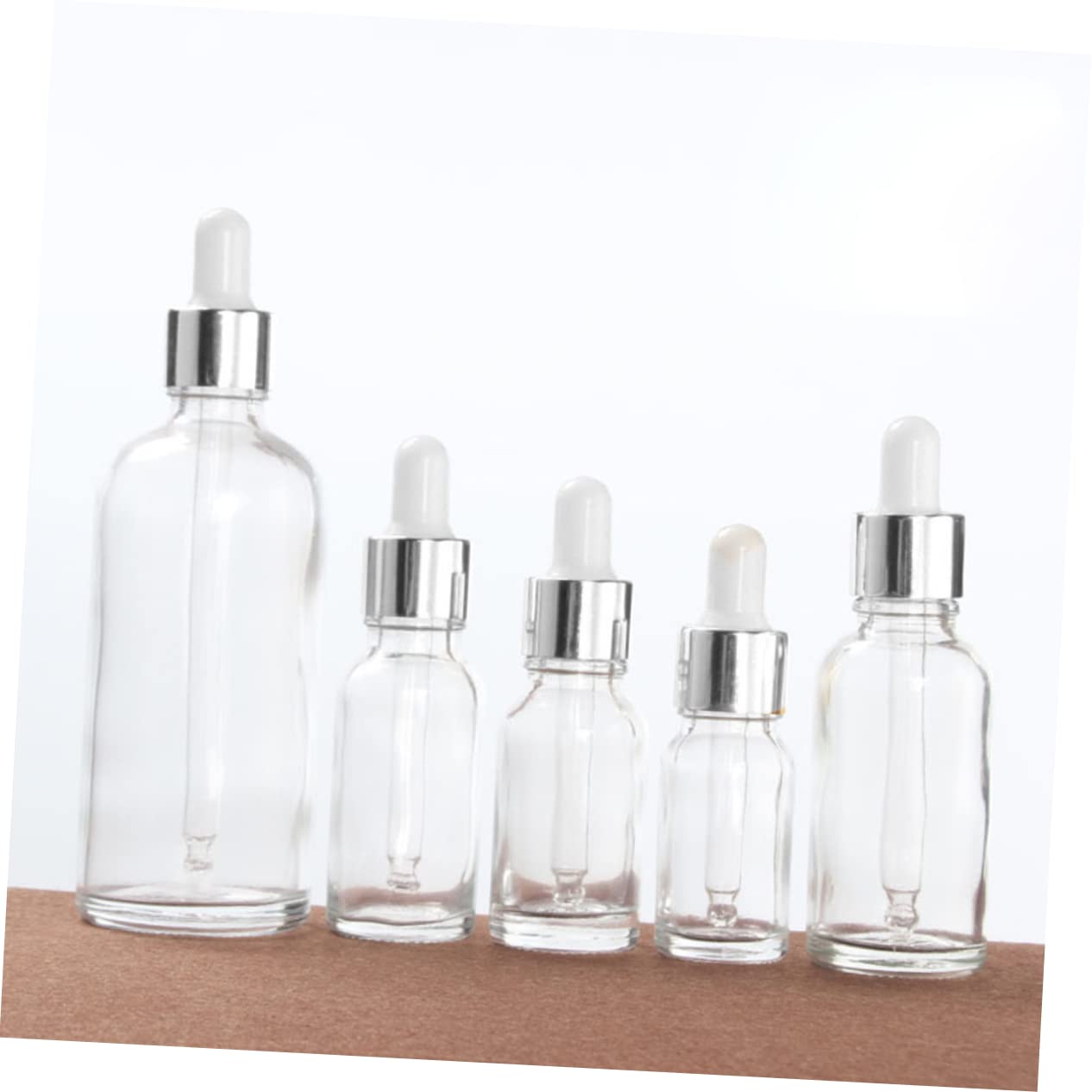 10Pcs Glass Essential Oil Dropper Bottles Refillable Cosmetic Sub Bottles Rubber Tops for Beauty and DIY Projects