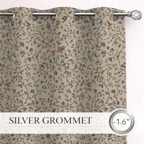 Image of STITCHNEST 'Florea Series' Premium Satin Room Darkening Curtains 7 Feet Long Set of 2 | Door Curtain 7 x 4 Feet | Blocks 70-80% Light | Ideal for Bedroom, Living Room & Home Decor