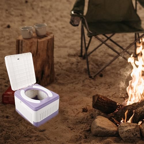 Siège de toilette de camping pliable longue durée en PP de haute résistance avec assise PVC