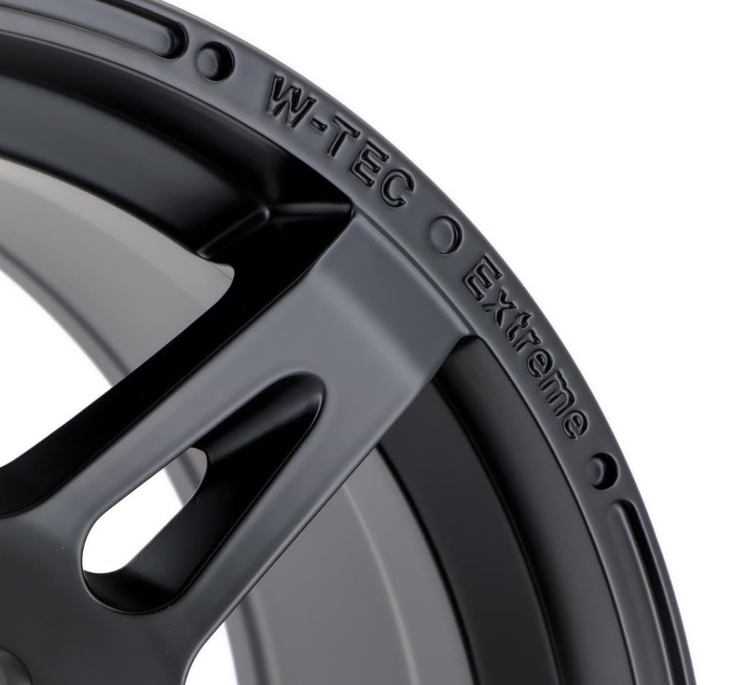 Cerchi in Lega 4X Extreme Black Edition 8.5X 17 Pollici 5x127 ET +30 Nero Opaco compatibili con Grand Cherokee WH (2005-2010)