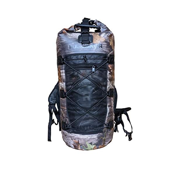 Rockagator Kanarra 90L Waterproof Backpack for Camping, Hiking, Mountaineering, Backpacking, Hunting, Fishing, Canoeing, Outdoor Activities, The Wet Outdoors - Large Capacity, Roll Top Closure, Camo