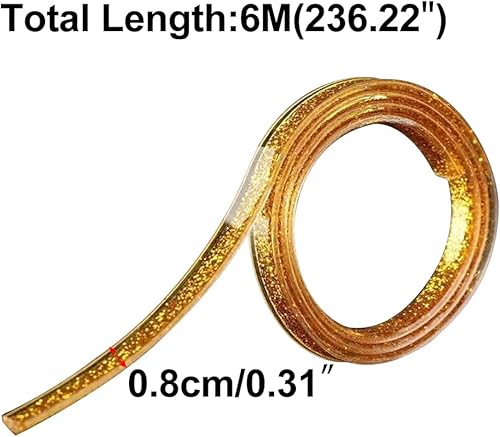 Miniatura 6 de Queenbox Adhesivos para azulejos de suelo con purpurina de 0.3 x 19.7 pies, tira de cinta adhesiva de PVC para el hogar, cocina, inodoro, marco de