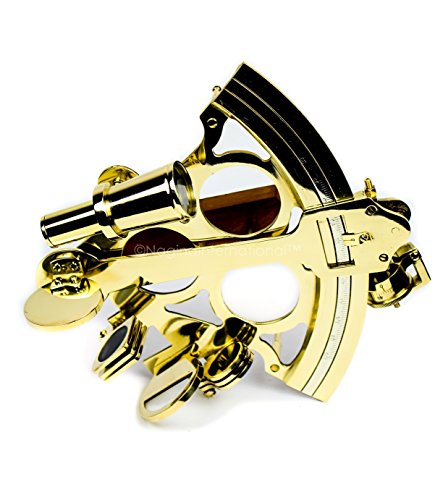 Image of Nautical Brass Polished & Antique Marine Navigation Sextant | Nagina International