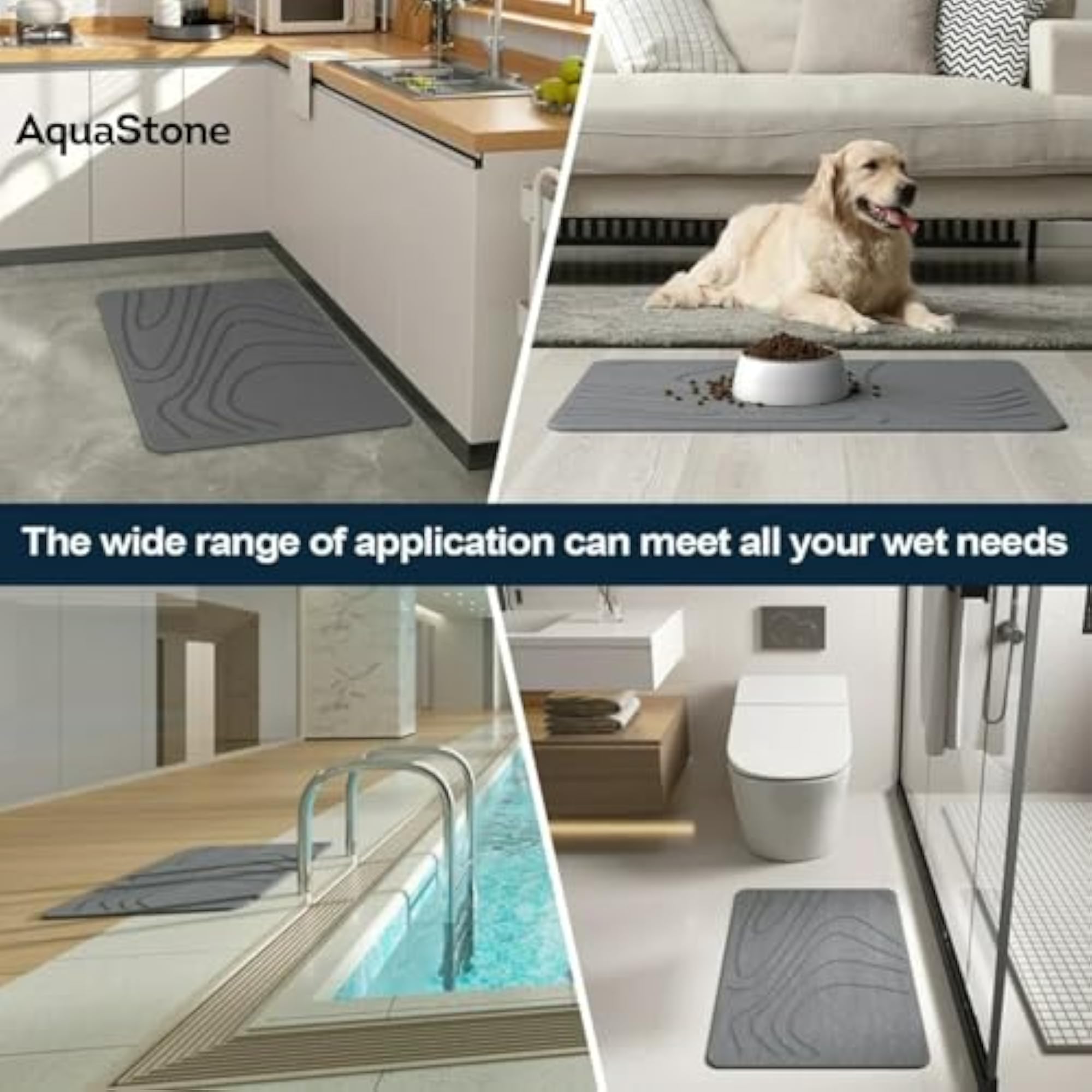 Stone Bath Mat - Non-Slip Super Absorbent