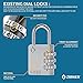 Zarker XD35 Combination Lock, 3-Digit Padlock for School Gym Sports LockerLock, Fence, Toolbox, Case, Hasp Storage (2-Pack, Pink)