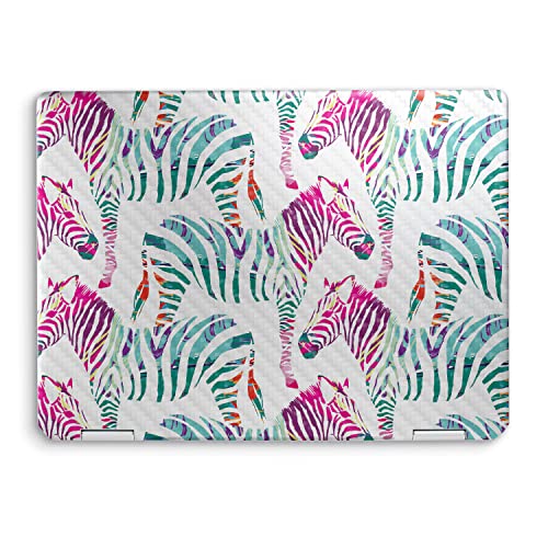 Image of MightySkins Carbon Fiber Skin Compatible with HP Spectre x360 14 inch (2022) Full Wrap Kit - Zebra Mosaic | Protective, Durable Textured Carbon Fiber Finish | Easy to Apply | Made in The USA