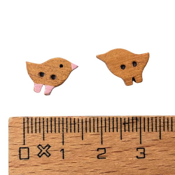 Amazon | Sale*ドイツ ウッドボタン ひよこシェイプ 3個 JK 鳥 バード