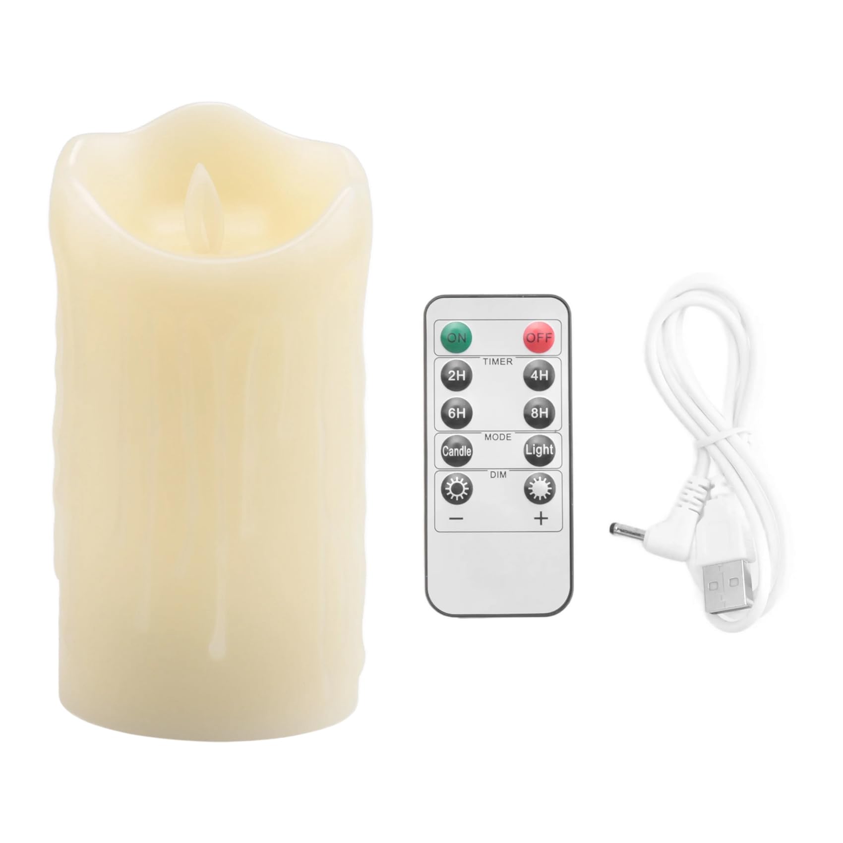 Asyduey LED Candles, Flickering Flameless Candles,Rechargeable Candle, Real Wax Candles with Remote Control,15cm