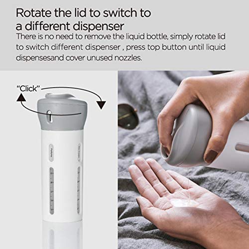 Doneioe – Dispensador de loção de xampu 4 em 1, sabonete portátil vazio para viagem, recipientes de