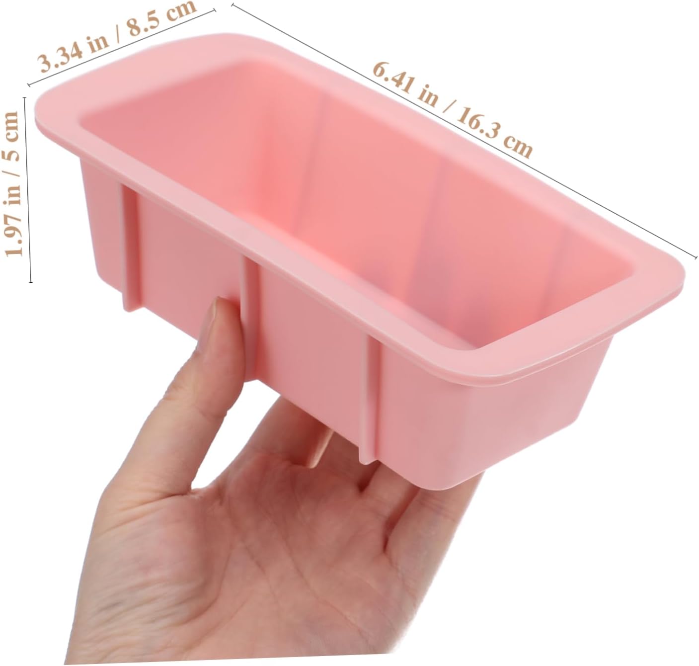 Unomor 2pcs Silicone Baking Mold Rectangular Toast Molds for Mousse Cake and Bread Food-grade Silicone and Easy to and Use for Home Baking