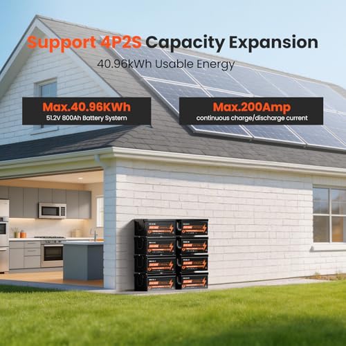 Image of 24V 200Ah LiFePO4 Lithium Battery, 5120Wh Deep Cycle Battery with Low Temperature Protection, IP65 Waterproof, Built-in 200A BMS, Expandable 2S4P for Trolling Motor, Solar, RV, Camper, Off-Grid