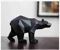 木製クマ彫刻 幾何学的デザイン 木製クマの彫刻 約10cm - メルカリ