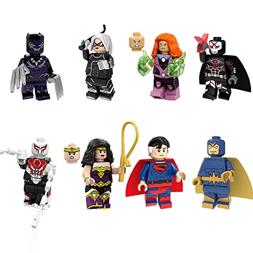 HQSGDMN 8-teiliges Superhelden-Minifigur-Adventskalender-Sammelfiguren-Set Sammlung benutzerdefinierte Mini-Sammelfigur…