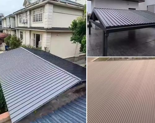 Láminas de Techo corrugadas, Paneles aislantes de aleación de Aluminio para gallineros, cocheras y pérgolas - Paquetes de 6, solución de techado Duradera y versátil.