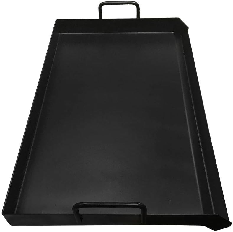 HD 32'' Black Steel Non Stick Coating Flat Top Griddle Grill Plancha For Double Burner