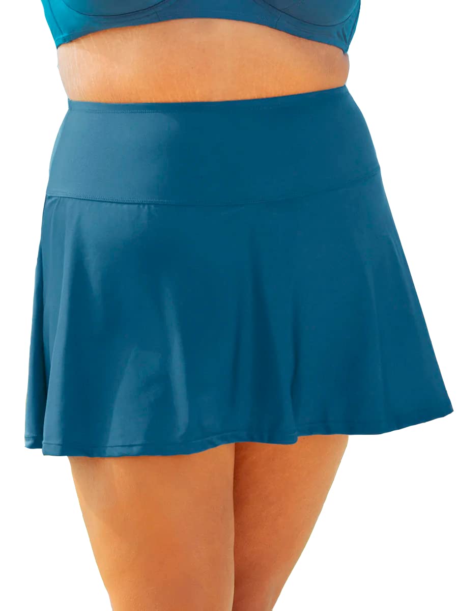 SHAPERMINT High Waisted Full Coverage Swim Skirt Bottoms - Smoothing Bathing Suit for Women - from Small to Plus Size
