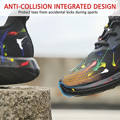 Soulsfeng Kids Tennis Shoes Lightweight Breathable Boys Running Shoe Fashion Walking Sneakers For Girls Black Little Kid 1 #TOP5