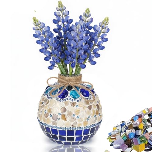 DIY Mosaic Vase Kit for Adults - Waterproof & Non-Slip Craft Set Complete Mosaic Kits for Adults Women Handmade Home Decor & Gift Idea