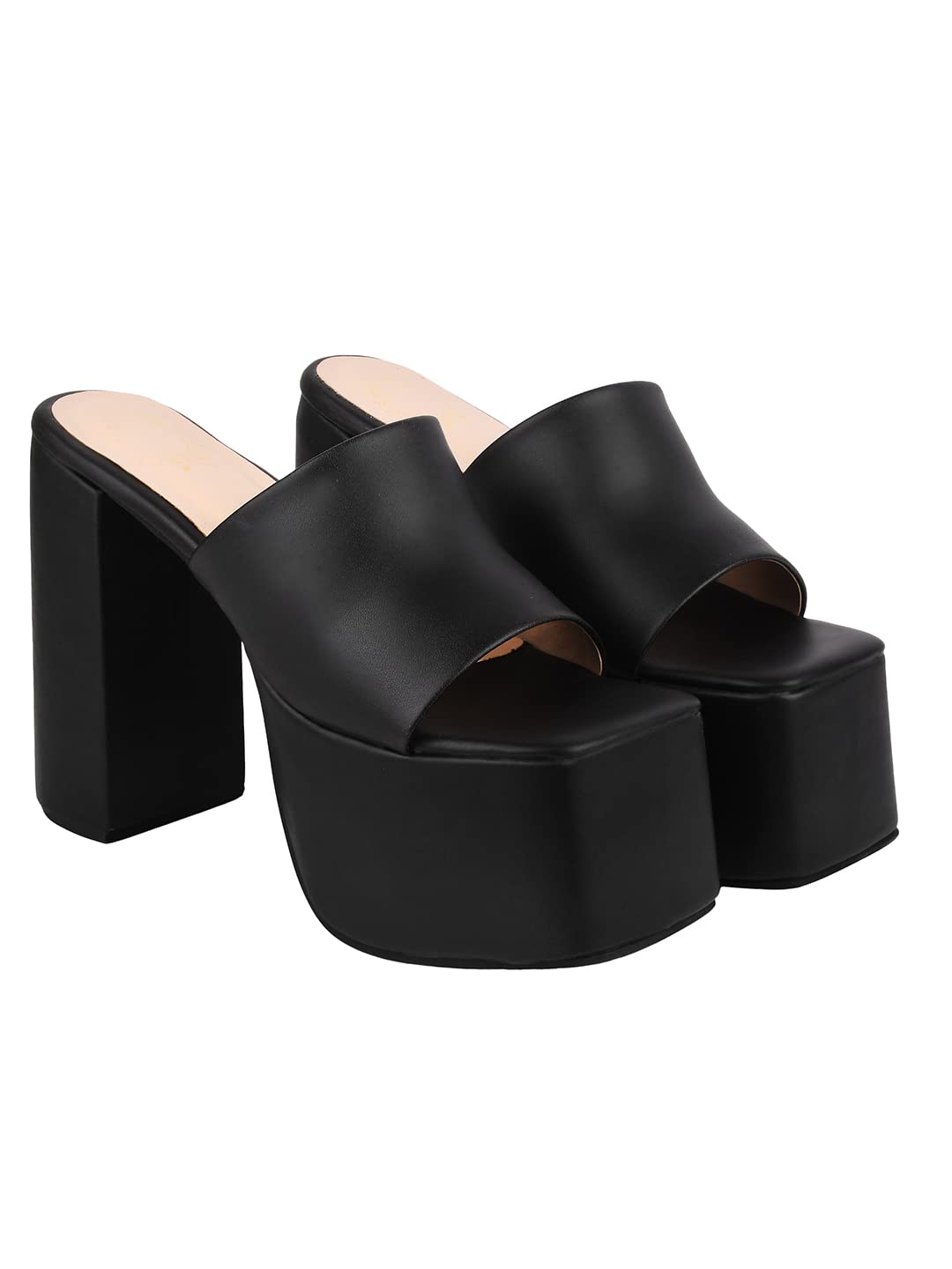 shoetopia Stylish Solid Block Heels for Women & Girls-picture-18