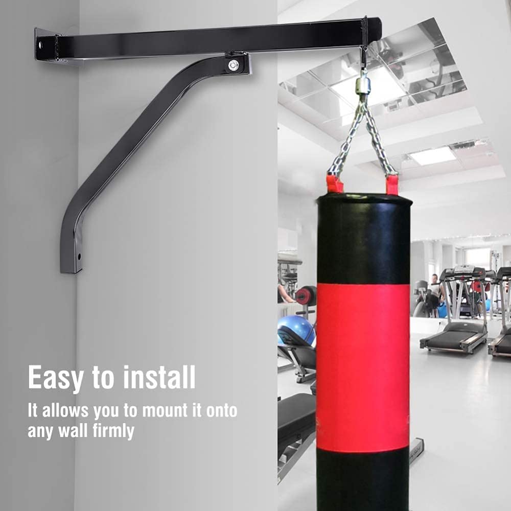 ZXBAODAN Punch Bag Bracket, Punch Bag Bracket, Hanging Holder for Punch Bag Up to 100kg, Steel, Black