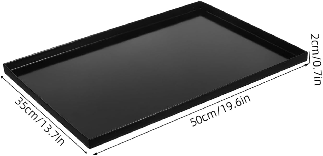 Large Enamel Baking Tray for Oven Use Nonstick Cookie Baking Dish Even Heat Distribution Rectangular Roaster Pan for Bread Desserts and More