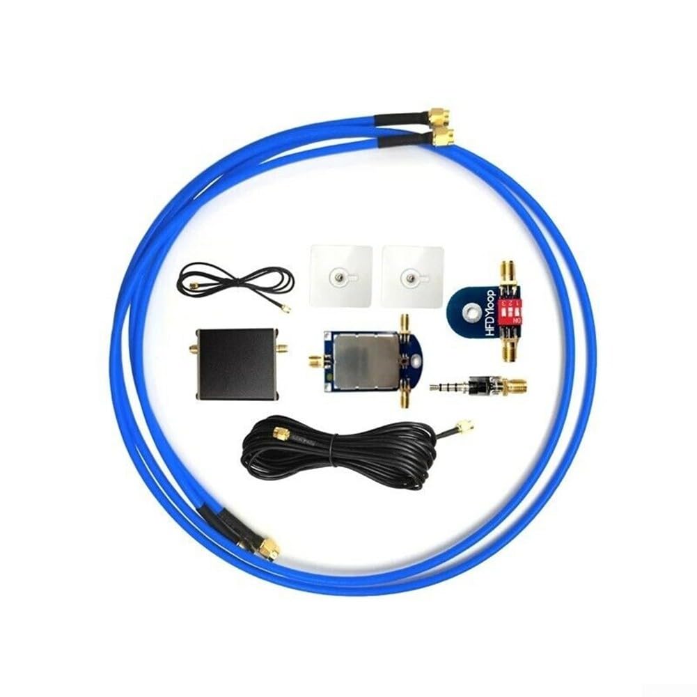 SPORTARC Petite antenne à boucle magnétique, large réponse en fréquence 50 kHz 500 MHz, gain de tension amélioré, câble coaxial RG402