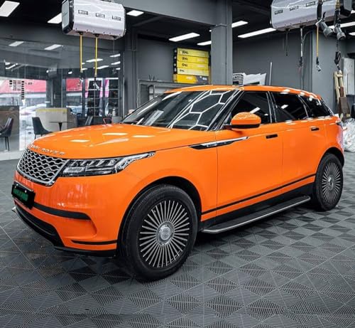 Image of HOME13 Vinyl Wrap Sheet for Car & Bike Self Adheisve Vinyl Wrap Sticker & Decal Roll Film Air Release Bubble Free (Orange Gloss Wrap, 24x52 Inches)