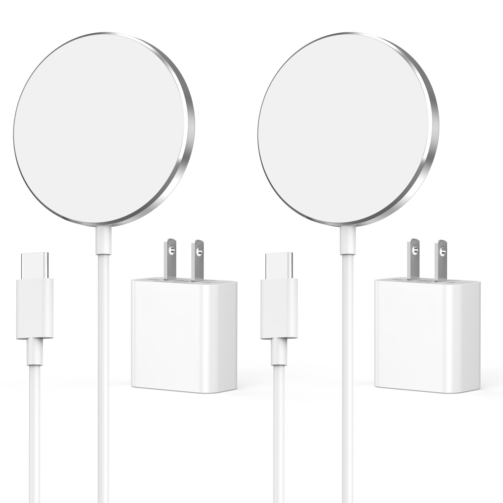 Magnetic Wireless Charger for iPhone 16 15 14, 2 Pack 15W Max iPhone Mag Safe Charger Fast Charging Wireless Charger Pad with 20W USB C Charger for iPhone 16/16 Plus/16 Pro/16 Pro Max/15/14/13/12