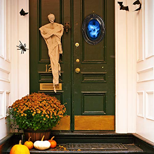 TRIXES Schwarz-Goldener Spukspiegel Halloween mit Sensoren – Bild 5
