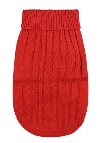 Strickwolle Hundepullover Hundemantel Hundejacke Hunde Weste Winter Herbst warme Hundebekleidung für Kleine und Mittlere Hunde Teddy Chihuahua Shiba Dachshund Bulldog XS S M L