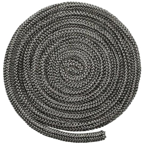 Stove Door Gasket Sello De Cuerda De Fibra De Vidrio para Estufa Negra, Cuerda De Fuego, Estufa De Leña, Quemador De Troncos, Sello De Puerta, Cuerda De Sellado Ignífuga De Alta Temperatura, 6mm, 8mm