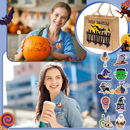 Image of Landical 30 /60 Pcs Cute Enamel Pins Bulk Plant Flower Animal Halloween Gothic Fall Pumpkin Cartoon Lapel Pin Brooches Jewelry Gift for Backpack Clothes Hats Accessories