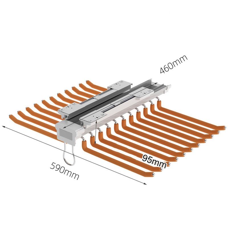 Tire de placard d'extraction extensible rail de 33cm et rangement dressing - 5