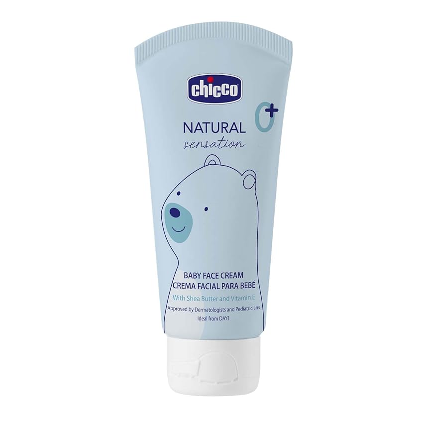 Immagine del prodotto CHICCO Natural Sensation Crema Viso al Burro di Karitè e Vitamina E, Protegge la Pelle da Agenti Esterni e Arrossamenti, Azione Rigeneratrice della Barriera Cutanea, Idratante e Protettiva, 50 ml