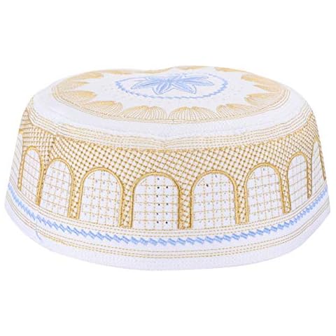 Amosfun Sombrero musulmán islámico de algodón con calavera Cover