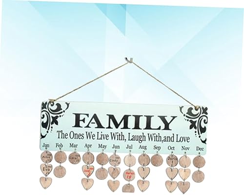 Miniatura 8 de TEHAUX 3pcs Birthday Calendar Reminder Family Birthday Board Family Birthday Calendar Calendarios De Adviento Wooden Calendar Birthday Reminder