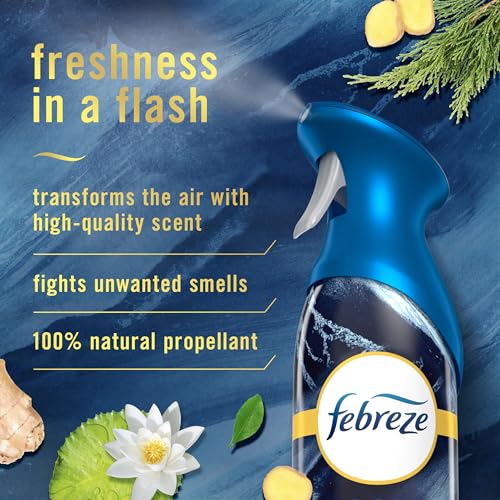 Image of Febreze Air Mist Air Freshener Spray, Odor-Fighting Room Spray, Air Fresheners for Home and Bathroom and Kitchen, Aerosol Can, Ocean Scent, 8.8oz (Pack of 3)