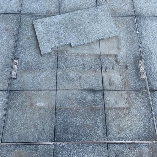 Unsichtbarer Regenschutz F Edelstahl mit einziehbaren Griffen ideal für Gartenwege & Schulhöfe 35 x 35 cm & Slish Solut