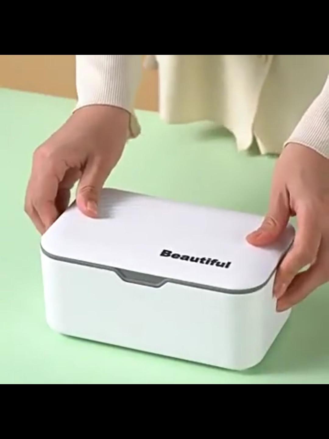 Feuchttücherbox Mit Deckel - Wiederbefüllbarer Spender Für Unterwegs