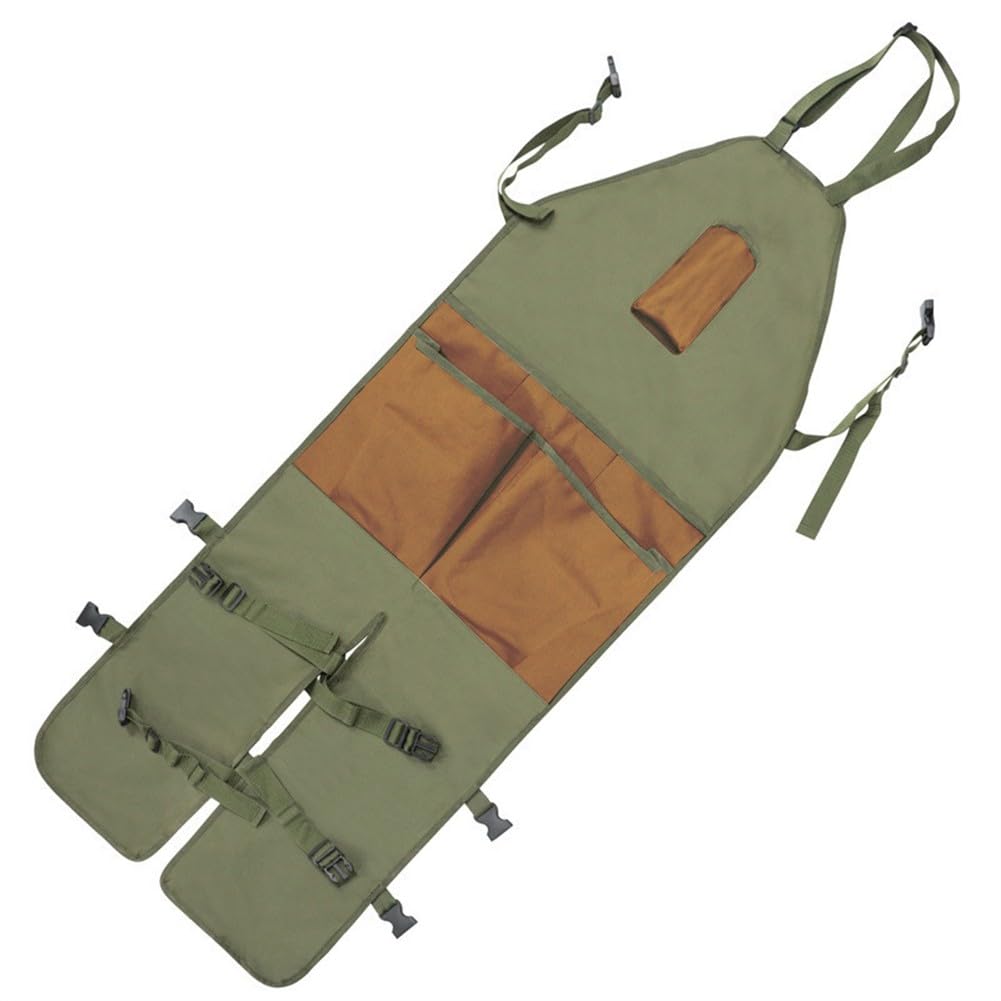 ZYWUOY Tablier de jardin imperméable avec poches, protection pleine longueur réglable pour homme et femme, tissu Oxford très résistant pour jardinage et travail agricole, vert