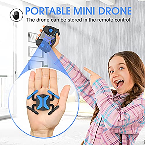Mini Drone With Camera - Drones For Kids Beginners , Rc Quadcopter With App Fpv Video, Voice Control, Altitude Hold, Headless Mode, Trajectory Flight, Foldable Kids Drone, Boys Gifts Girls Toys-Blue #TOP1