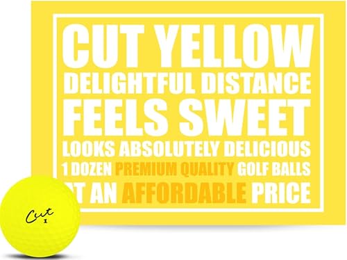 Cut Golf – Pelotas de golf de distancia máxima de tacto suave – Una docena de bolas de giro reducido – Precisión mejorada, control lateral verde