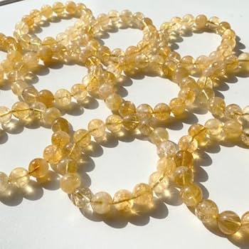 Amazon.co.jp: シトリン ブレスレット 天然石 パワーストーン 黄水晶